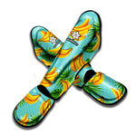 Banana Palm Leaf Pattern Print Muay Thai Shin Guard