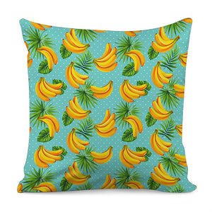 Banana Palm Leaf Pattern Print Pillow Cover