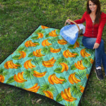 Banana Palm Leaf Pattern Print Quilt