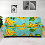 Banana Palm Leaf Pattern Print Sofa Cover