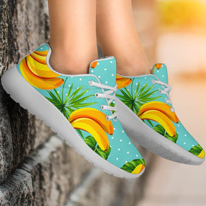 Banana Palm Leaf Pattern Print Sport Shoes GearFrost