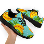 Banana Palm Leaf Pattern Print Sport Shoes GearFrost