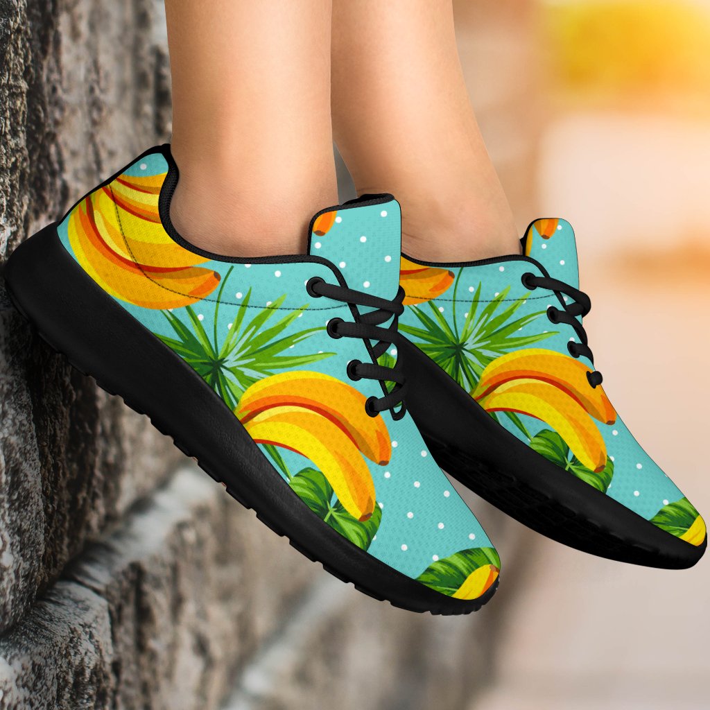 Banana Palm Leaf Pattern Print Sport Shoes GearFrost