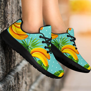 Banana Palm Leaf Pattern Print Sport Shoes GearFrost