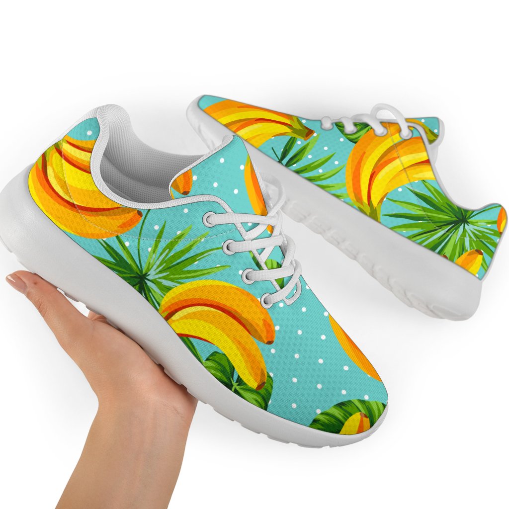 Banana Palm Leaf Pattern Print Sport Shoes GearFrost