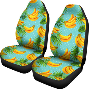 Banana Palm Leaf Pattern Print Universal Fit Car Seat Covers