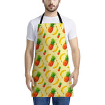 Banana Pineapple Pattern Print Apron