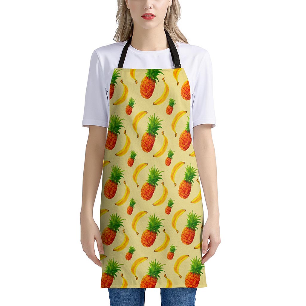 Banana Pineapple Pattern Print Apron