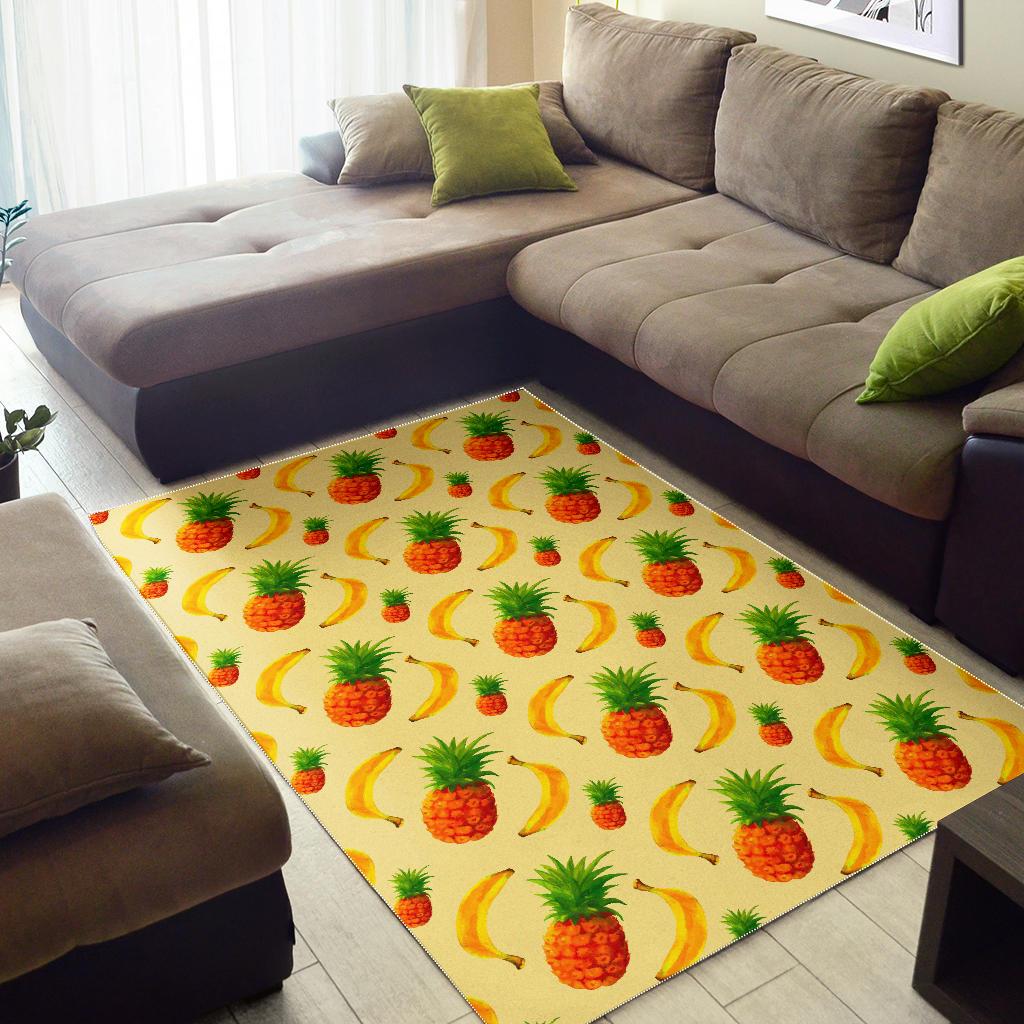 Banana Pineapple Pattern Print Area Rug GearFrost