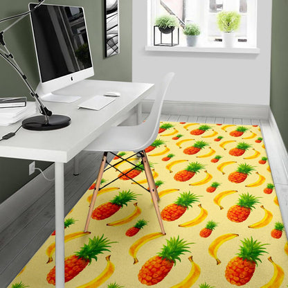 Banana Pineapple Pattern Print Area Rug GearFrost