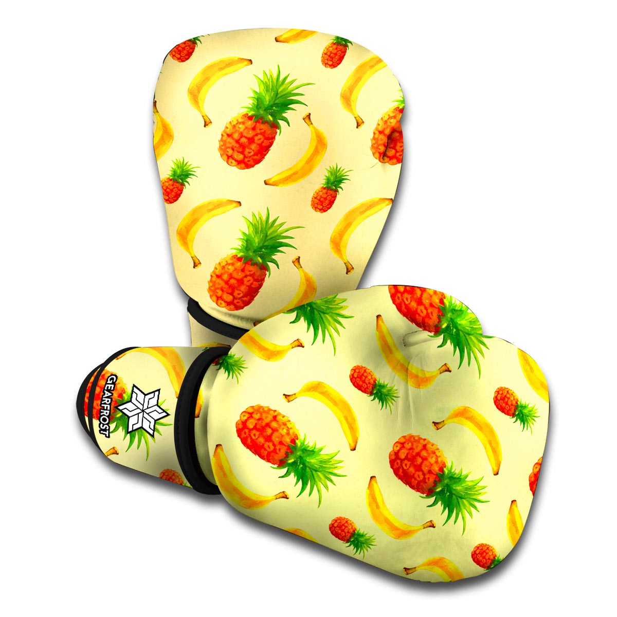 Banana Pineapple Pattern Print Boxing Gloves