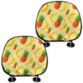 Banana Pineapple Pattern Print Car Headrest Covers