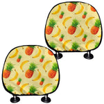 Banana Pineapple Pattern Print Car Headrest Covers