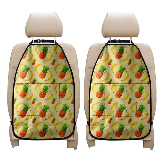 Banana Pineapple Pattern Print Car Seat Organizers