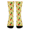 Banana Pineapple Pattern Print Crew Socks