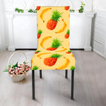 Banana Pineapple Pattern Print Dining Chair Slipcover