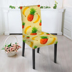 Banana Pineapple Pattern Print Dining Chair Slipcover