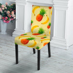 Banana Pineapple Pattern Print Dining Chair Slipcover