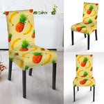 Banana Pineapple Pattern Print Dining Chair Slipcover
