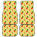 Banana Pineapple Pattern Print Front and Back Car Floor Mats