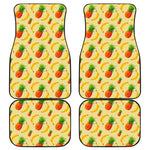 Banana Pineapple Pattern Print Front and Back Car Floor Mats