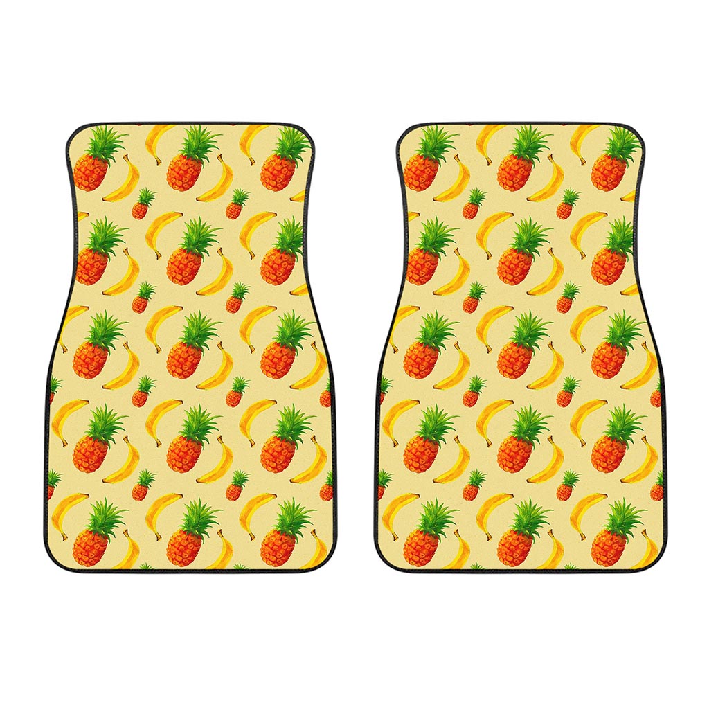 Banana Pineapple Pattern Print Front Car Floor Mats