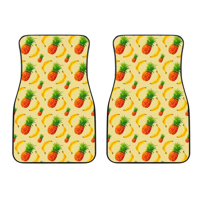 Banana Pineapple Pattern Print Front Car Floor Mats