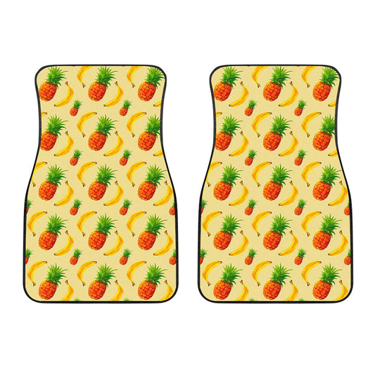 Banana Pineapple Pattern Print Front Car Floor Mats