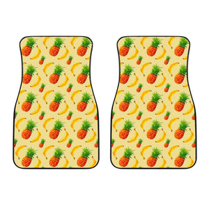 Banana Pineapple Pattern Print Front Car Floor Mats