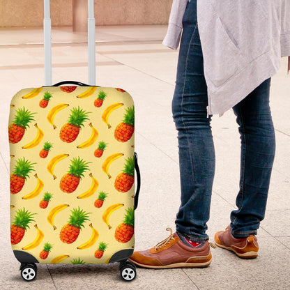 Banana Pineapple Pattern Print Luggage Cover GearFrost
