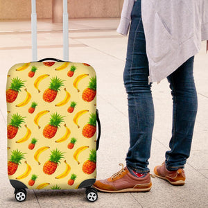 Banana Pineapple Pattern Print Luggage Cover GearFrost