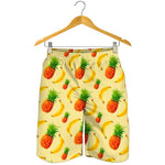 Banana Pineapple Pattern Print Men's Shorts