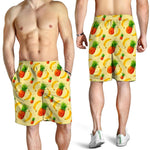 Banana Pineapple Pattern Print Men's Shorts