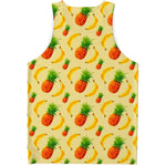 Banana Pineapple Pattern Print Men's Tank Top