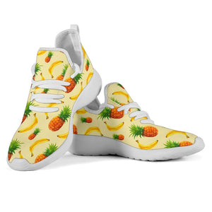 Banana Pineapple Pattern Print Mesh Knit Shoes GearFrost