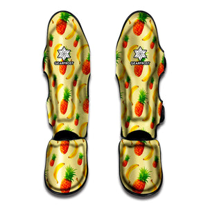 Banana Pineapple Pattern Print Muay Thai Shin Guard