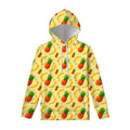 Banana Pineapple Pattern Print Pullover Hoodie