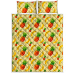 Banana Pineapple Pattern Print Quilt Bed Set