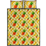 Banana Pineapple Pattern Print Quilt Bed Set