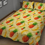 Banana Pineapple Pattern Print Quilt Bed Set