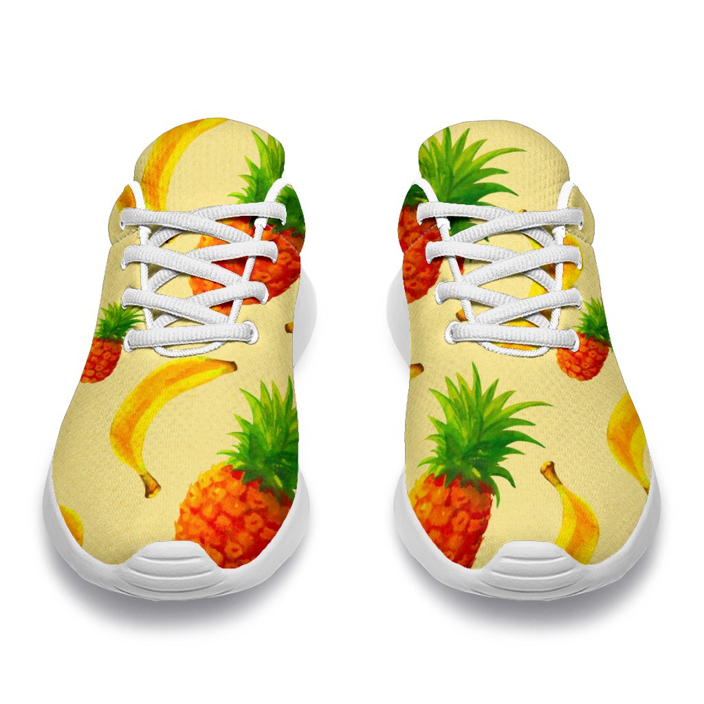 Banana Pineapple Pattern Print Sport Shoes GearFrost