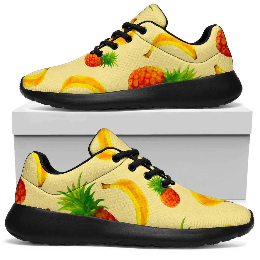 Banana Pineapple Pattern Print Sport Shoes GearFrost