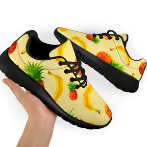 Banana Pineapple Pattern Print Sport Shoes GearFrost