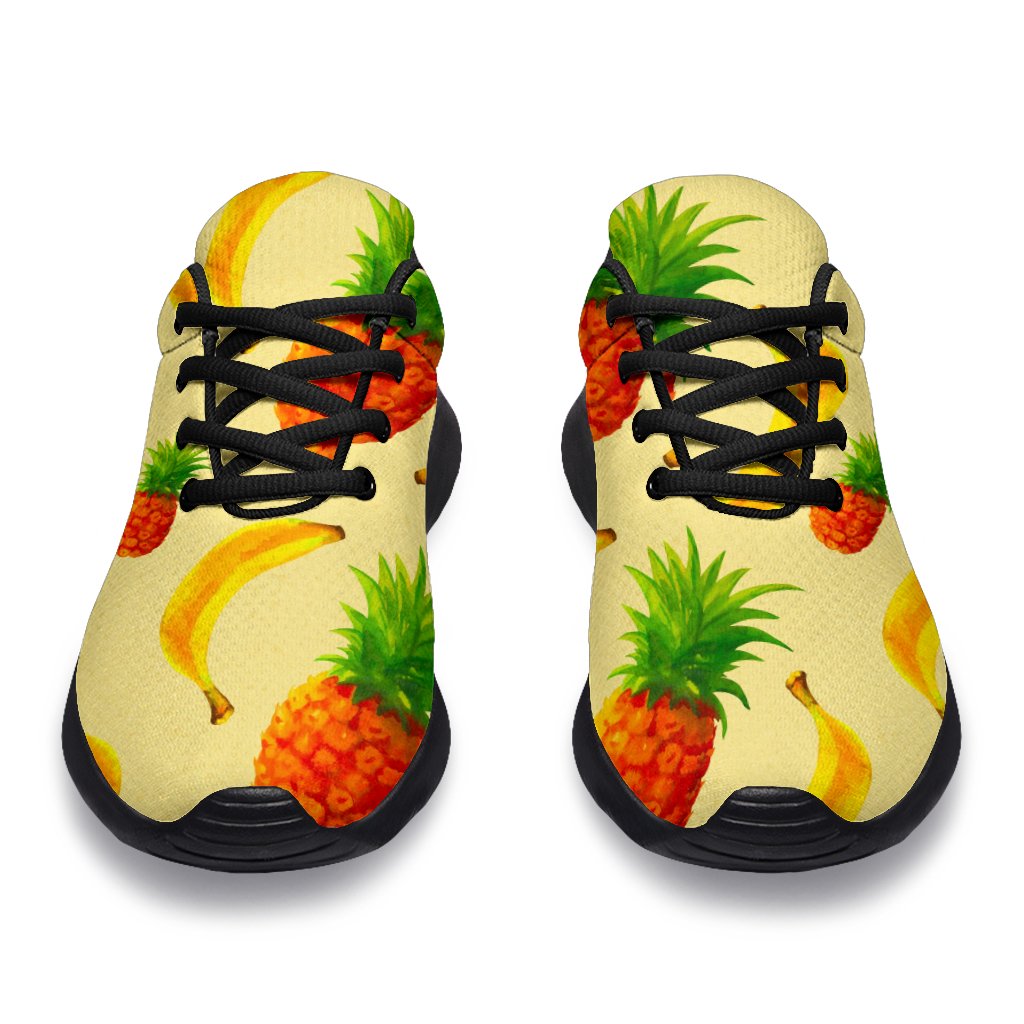 Banana Pineapple Pattern Print Sport Shoes GearFrost