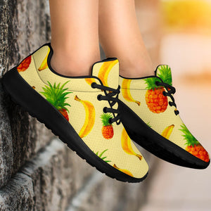 Banana Pineapple Pattern Print Sport Shoes GearFrost