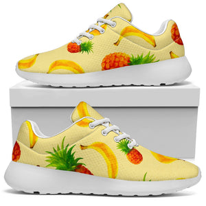 Banana Pineapple Pattern Print Sport Shoes GearFrost