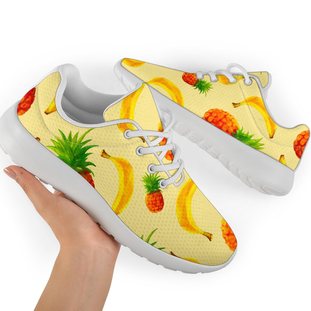 Banana Pineapple Pattern Print Sport Shoes GearFrost