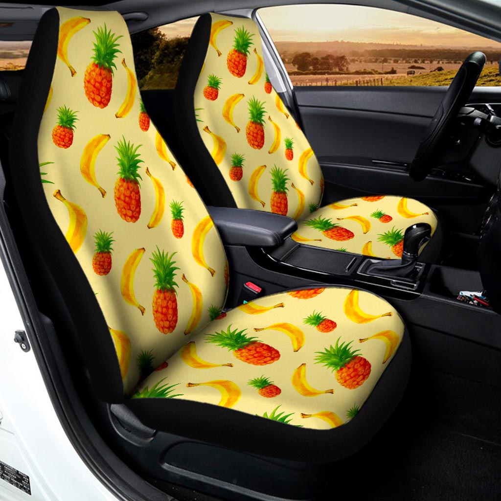 Banana Pineapple Pattern Print Universal Fit Car Seat Covers