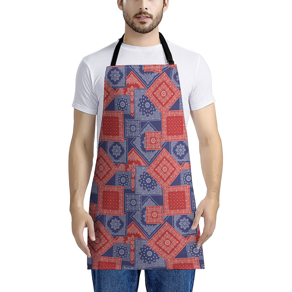 Bandanna Patchwork Pattern Print Apron