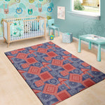 Bandanna Patchwork Pattern Print Area Rug